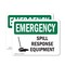 Signmission Spill Response Equipment, 7 in W x Rectangle, Vinyl Decal OS-2PACK-EM-D-57-L-10358 - alternate 1